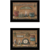 Set Of Two Shelf Treasures 2 Black Framed Print Wall Art