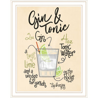 Gin And Tonic White Framed Print Wall Art