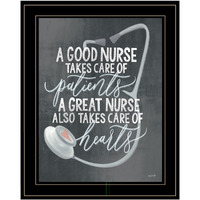 A Nurses Heart 2 Black Framed Print Wall Art