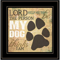 My Dog 3 Black Framed Print Wall Art