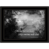 Beauty Grayscale 2 Black Framed Print Wall Art