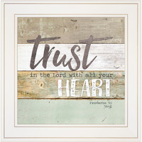 Trust In The Lord 1 White Framed Print Wall Art