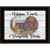 Autumn Leaves 3 Black Framed Print Wall Art