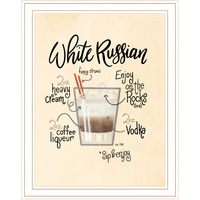 White Russian White Framed Print Wall Art