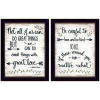Set Of Two Great Love 1 Black Framed Print Wall Art