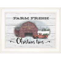 Farm Fresh Christmas Trees 2 White Framed Print Wall Art