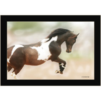 Wild Horses Black Framed Print Wall Art