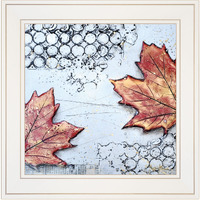 Channeling Fall 3 White Framed Print Wall Art
