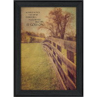 Life Goes On Black Framed Print Wall Art