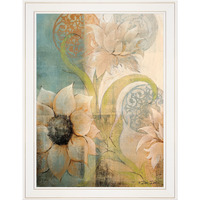 Meandering Flowers I 1 White Framed Print Wall Art