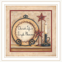 Simple Pleasures 4 White Framed Print Wall Art