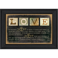 Love 1 Black Framed Print Wall Art