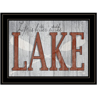 Life Is Better At The Lake 2 Black Framed Print Wall Art