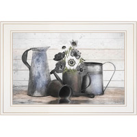 Floral Farmhouse I 1 White Framed Print Wall Art
