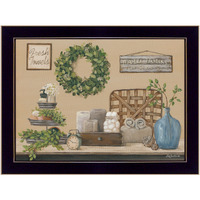 Farmhouse Bathhouse Black Framed Print Bathroom Wall Art