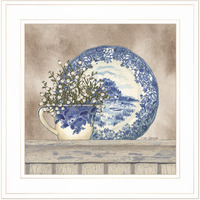 Farmhouse Blues Ii 2 White Framed Print Wall Art