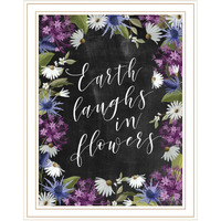 Earth Laughs In Flowers 2 White Framed Print Wall Art
