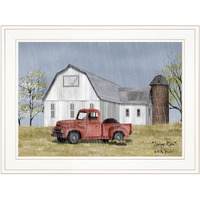 Spring Rain 2 White Framed Print Wall Art