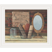 Country Bath 6 White Framed Print Wall Art