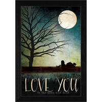 Love You Farm Black Framed Print Wall Art