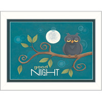 Good Night White Framed Print Wall Art