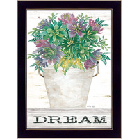 Dream Succulents 1 Black Framed Print Wall Art