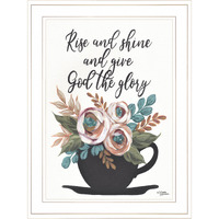 Rise And Shine 5 White Framed Print Wall Art