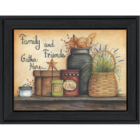 Family And Friends 3 Black Framed Print Wall Art