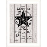 His Mercies Are New Every Morning 2 White Framed Print Wall Art