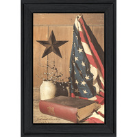 God And Country 2 Black Framed Print Wall Art