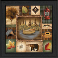 At The Lake 2 Black Framed Print Wall Art