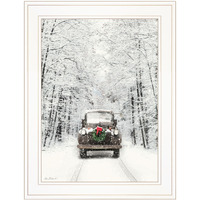 Antique Christmas 1 White Framed Print Wall Art