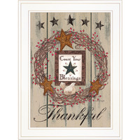 Count Your Blessings 1 White Framed Print Wall Art