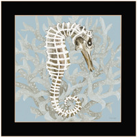 Coral Seahorse I 1 Black Framed Print Wall Art