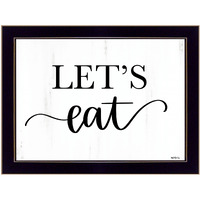 Lets Eat 1 Black Framed Print Wall Art