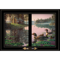 Northern Tranquility 4 Black Framed Print Wall Art