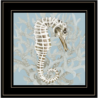 Coral Seahorse I 3 Black Framed Print Wall Art