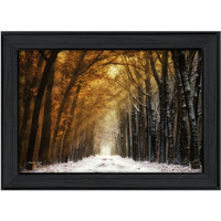 Autumn To Winter Black Framed Print Wall Art