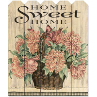 Home Sweet Home Peonies Unframed Print Wall Art