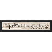 Kitchen Is The Heart Of The Home 1 Black Framed Print Wall Art