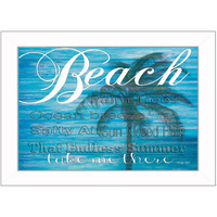 Take Me There 2 White Framed Print Wall Art