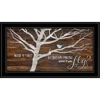 What If You Fly 2 Black Framed Print Wall Art