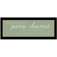 Panic Cleaned 3 Black Framed Print Wall Art