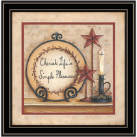 Simple Pleasures 3 Black Framed Print Wall Art
