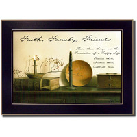 Faith Family And Friends Black Framed Print Wall Art
