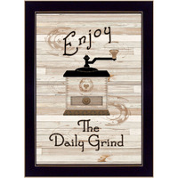 The Daily Grind 3 Black Framed Print Wall Art