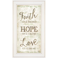 Faith 1 White Framed Print Wall Art