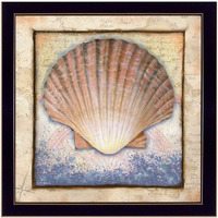 Shell Black Framed Print Wall Art