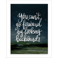 Go Forwards Not Backwards 1 White Framed Print Wall Art