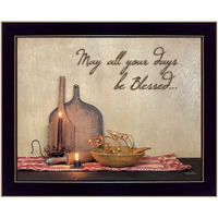 May All Your Days Be Blessed Black Framed Print Wall Art